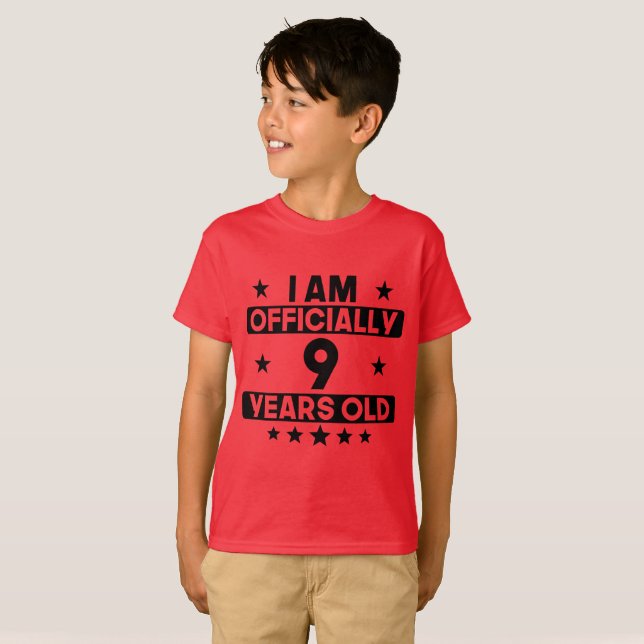 T-shirt Je suis officiellement 9 années du 9ème (Devant entier)