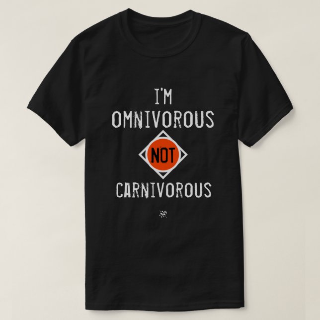 T-shirt Je suis omnivore, pas carnivore (Design devant)