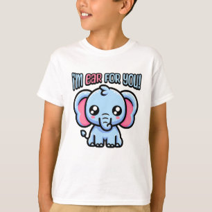 T-shirt Je suis Oreille Pour Toi ! Jeu d'éléphant mignon