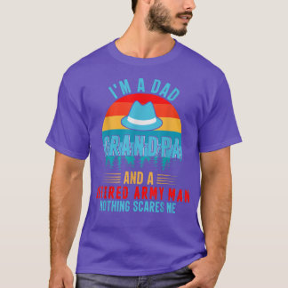 T-shirt Je suis papa grand-père et l'homme de l'armée à la