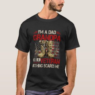 T-shirt Je suis papa grand-père et vétéran américain