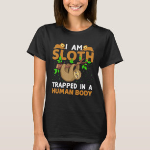 T-shirt Je Suis Paresseusement Piégé Dans Un Corps Humain
