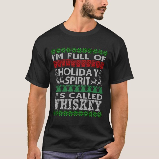 T-shirt Je Suis Plein D'Esprit De Vacances Appelé Whiskey  (Devant)