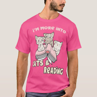 T-shirt Je Suis Plus Dans Les Chats Et Lecture Livres Amou