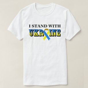 T-shirt JE SUIS POUR L'UKRAINE avec un Ruban de la Paix