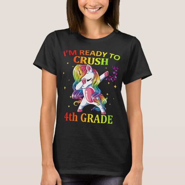 T-SHIRT JE SUIS PRÊT À CRUSTER LA 4E ANNÉE (Devant)