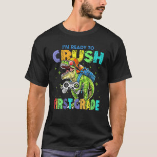 T-shirt Je suis prêt à écraser 1ère année Dinosaure jeu vi