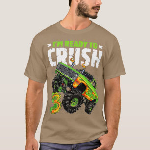 T-shirt Je suis prêt à écraser 3e anniversaire garçon Mons