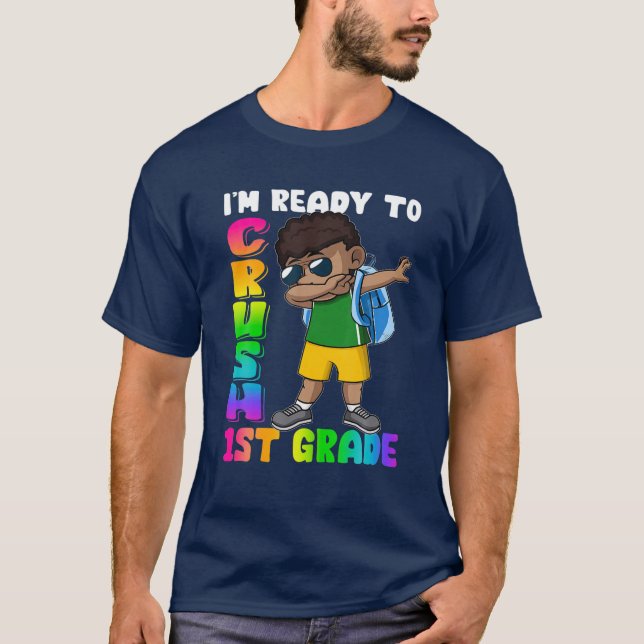 T-shirt Je suis prêt à écraser Bo Noir de 1ère qualité (Devant)