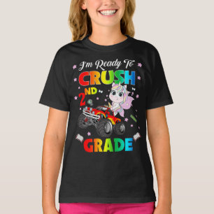 T-shirt Je Suis Prêt À Écraser Camion Monster De 2E Année 