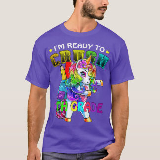 T-shirt Je suis prêt à écraser la 4e année Unicorn Papa Po