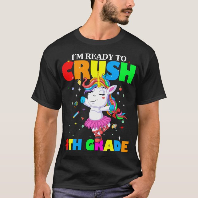 T-shirt Je suis prêt à écraser la 4ème classe (Devant)