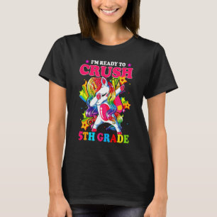 T-shirt Je suis prêt à écraser la licorne de 5e année de p