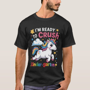 T-shirt Je suis prêt à écraser la licorne de maternelle le