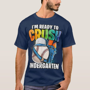 T-shirt Je suis prêt à écraser la maternelle Baseball Reto
