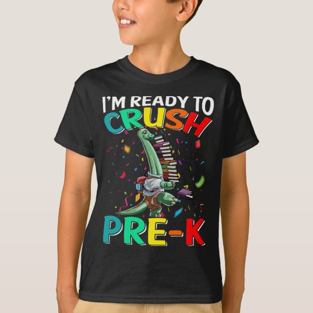 T-shirt Je suis prêt à écraser le Brachiosaurus Dinosaure  (Devant)
