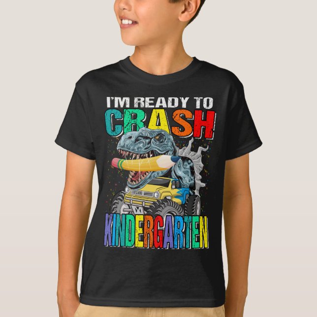 T-shirt Je suis prêt à écraser le camion Monster de jardin (Devant)