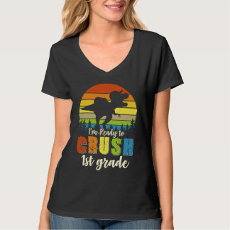 T-shirt Je suis prêt à écraser le dinosaure de 1ère année