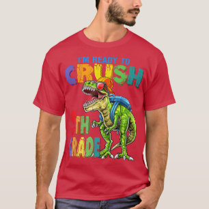 T-shirt Je suis prêt à écraser le dinosaure de 5e année po