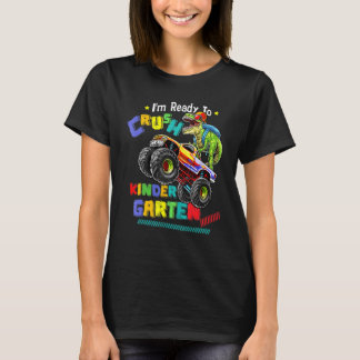 T-shirt Je suis prêt à écraser le dinosaure de jardin d'en