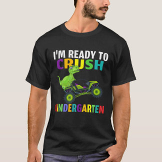 T-shirt Je suis prêt à écraser le dinosaure de jardin d'en