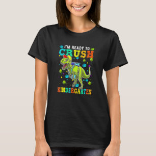 T-shirt Je suis prêt à écraser le dinosaure de jardin d'en
