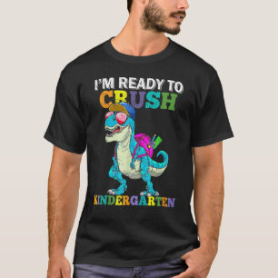 T-shirt Je suis prêt à écraser le dinosaure de jardin d'en