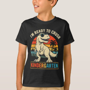T-shirt Je Suis Prêt À Écraser Le Dinosaure Du Jardin D'En