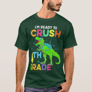T-shirt Je Suis Prêt À Écraser Le Dinosaure Pour Enfants D
