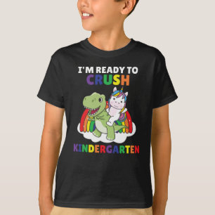 T-shirt Je suis prêt à écraser le jardin d'enfants Dinosau