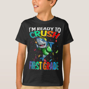 T-shirt Je suis prêt à écraser le requin de première année