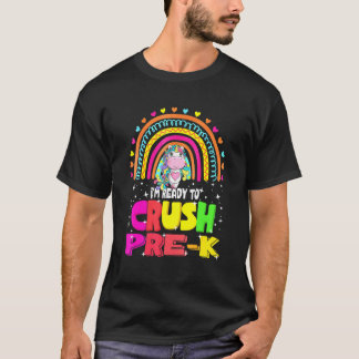 T-shirt Je Suis Prêt À Écraser L'Équipe Pré-K Pour Garçon 