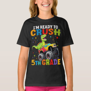 T-shirt Je suis prêt à écraser un camion monstre de 5e ann