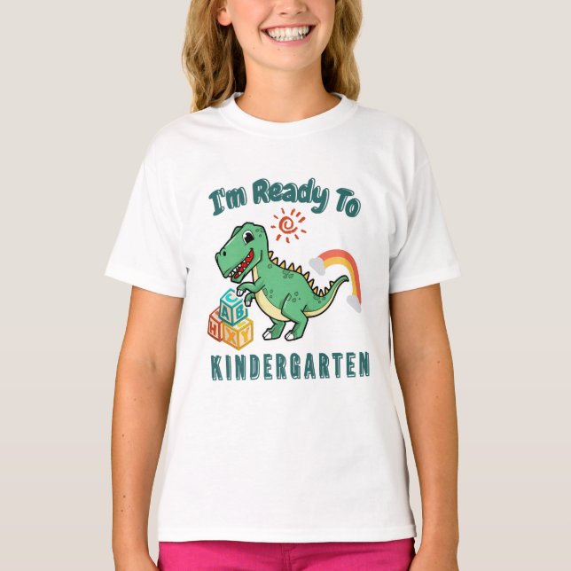 T-shirt je suis prêt à la maternelle (Devant)