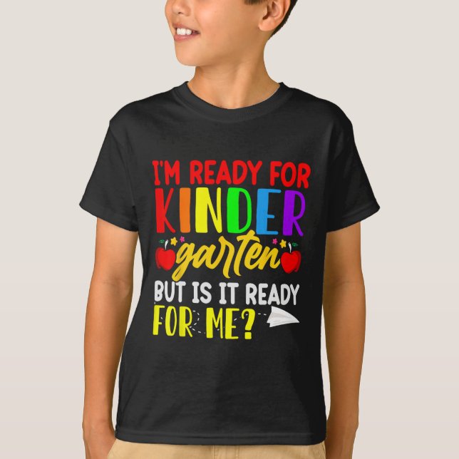 T-shirt Je suis prêt pour le premier jour de l'école mater (Devant)