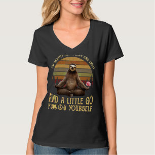 T-shirt Je suis principalement Peace Love et léger Yoga Sl