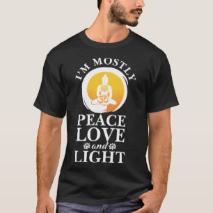 T-shirt Je suis principalement Peace Love Et Light Retro Y