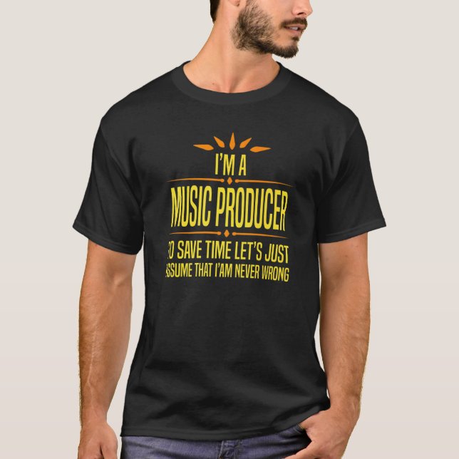 T-shirt Je suis producteur de musique (Devant)
