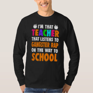 T-shirt Je suis professeur qui écoute le rap sur le chemin
