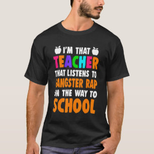 T-shirt Je suis professeur qui écoute le rap sur le chemin