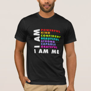 T-shirt je suis puissant et confiant, beau et fort 