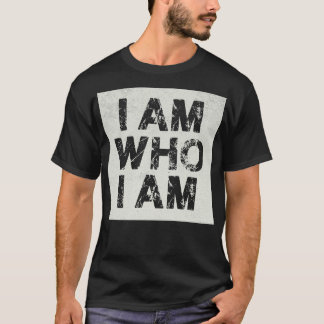 T-shirt Je Suis Qui Je Suis Vintage Blanc