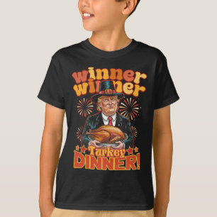 T-shirt Je suis reconnaissant que Trump ait gagné la dinde