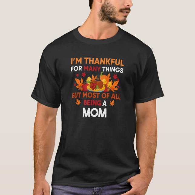 T-shirt Je suis reconnaissante de beaucoup de choses, la p (Devant)
