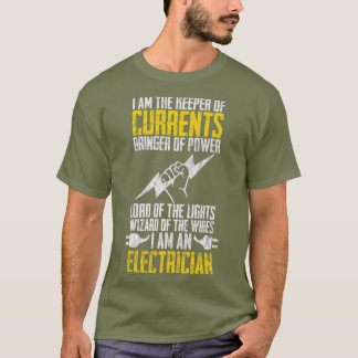 T-shirt Je Suis Responsable Des Courants Électricien Élect