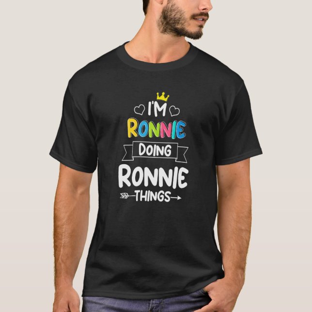 T-shirt JE SUIS RONNIE EN TRAIN DE FAIRE RONNIE CHOSES Ann (Devant)