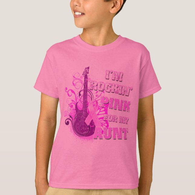 T-shirt Je suis rose de Rockin pour ma tante (Devant)