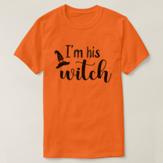 T-shirt Je suis sa sorcière | Couples en texte noir Hallow