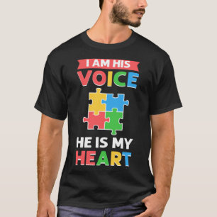 T-shirt Je Suis Sa Voix Autiste Enfant Autisme Soutien Aut