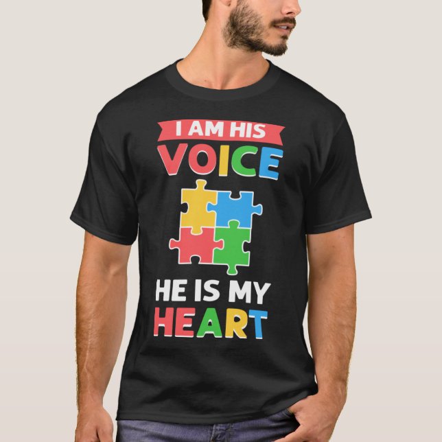 T-shirt Je Suis Sa Voix Autiste Enfant Autisme Soutien Aut (Devant)